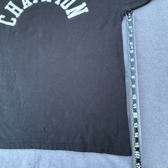 Champion Classic Jersey Script T-Shirt Size L Sport Tee Black