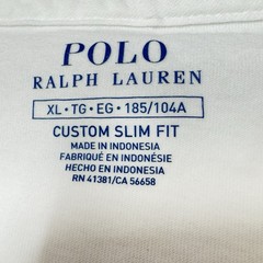 Polo Ralph Lauren Men’s White T-Shirt Custom Slim Fit Pony Logo Size XL