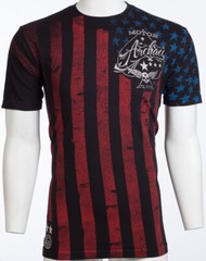 Archaic By Affliction Mens T-shirt Nation Regular Fit Black US Flag S-3XL NWT