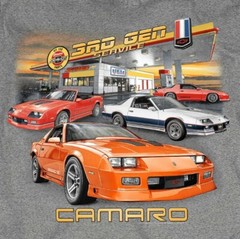 Joe Blow T’s Chevy Camaro 3rd Gen Service Mens T-Shirt Z28 IROC RS USA1 Pace Car