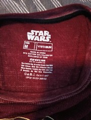 Star Wars Thin Maroon Sheer Long Sleeve Shirt Size Men’s Medium