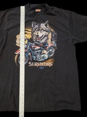 Vintage 1991 3D Emblem “Survivors” Wolf Harley Davidson T-Shirt XL