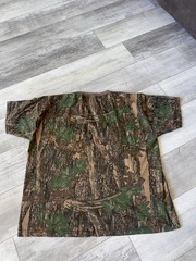 Vintage Ace Sportswear Trebark Camo Shirt XXL Tree Leaf Camouflage Made In USA