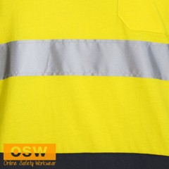 HI VIS D+N Cotton Shorts Sleeves T-Shirt Straight Hem Workwear Classic FT 6DNTC