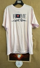 NWT Home Free adult unisex L pink t-shirt “Home Sweet Home” crewneck short sleev