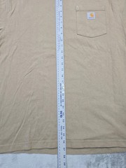 Carhartt Shirt Mens Large Brown Relaxed Fit Pocket Graphic Workwear Short Sleeve