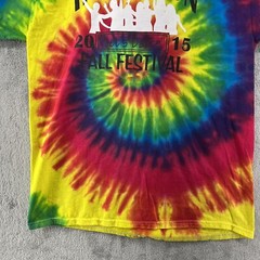 Hoschton Fall Festival Shirt Mens Large Multicolor Tie-Dye Hippy Hipster Retro