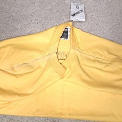 Y2K Billabong Surf T-shirt Mens Large Yellow Magazine Cut Spellout Logo
