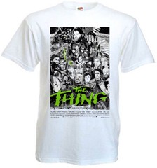 The Thing v82 T-shirt white movie poster horror John Carpenter all sizes S-5XL
