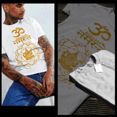 Yoga T-Shirt Zen Buddhist Meditation Namaste Lotus elephant deep meditation tee