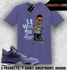 Tee Shirt Matching AJ 4 Lakers Lakeshow 2026 To Match Sneaker Sneakerhead Biggie