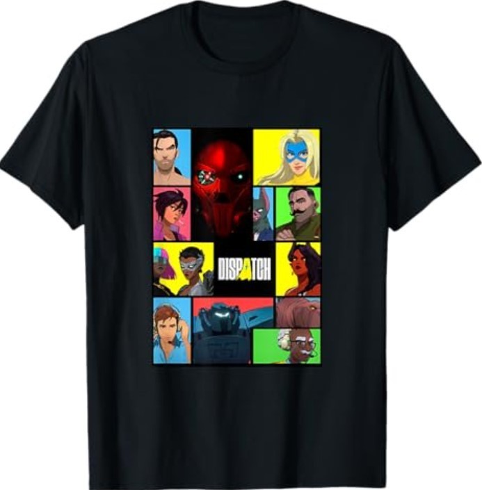 Dispatch Video Game Collage Design T-Shirt