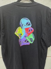 Taco Bell v-neck Employee T-shirt Mens M black solid graphic print workwear