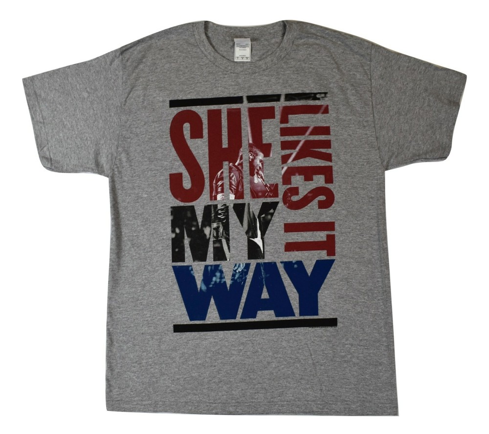 Usher Mens #URXTOUR She Likes it My Way Gray Tour Shirt New S, M, L