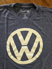 Officially Licensed Volkswagen Emblem Graphic Unisex T-Shirt – XL Heather Navy
