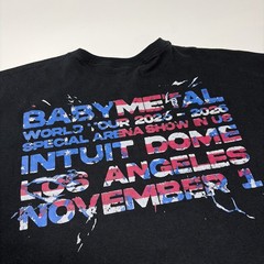 Babymetal 2025 Tour Los Angeles Double Sided size 2XL T Shirt Rare Band Merch