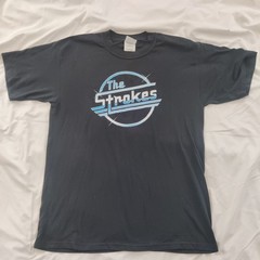 Vintage The Strokes Shirt Size Large Black Magna Logo Indie Rock Band
