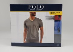 3 PK POLO RALPH LAUREN S – 2XL Cotton Logo Classic Fit V Neck T Shirts U PICK