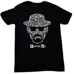 Breaking Bad Mens Walter White Heisenberg Face In Show Images Shirt New Small