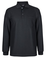 Podium Textured Long Sleeve Waffle Pocket Polo With Cool Moisture Wicking Fabric
