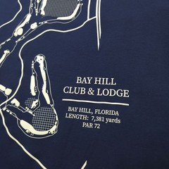Puma x Arnold Palmer T-Shirt -M- Navy Bay Hill Club Golf Signature Map Stretch