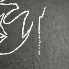 Vintage 90s Hardcore Kenya Shirt Mens 2XL Art Abstract Tee Faded Black