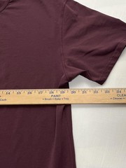 BYLT Drop Cut Lux Shirt Mens L Red Short Sleeve Curved Hem Tagless Stretch Gym