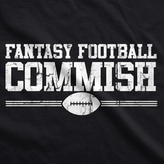 Mens Fantasy Football Commish T Shirt Funny Gift for Dad Game day Graphic Cool