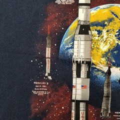 Vintage Kennedy Space Center Launch T-Shirt NASA Space Shuttle Size Large Black