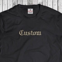 Embroidery Custom Name Old English – Embroidered gift – Personalized Text Shirt