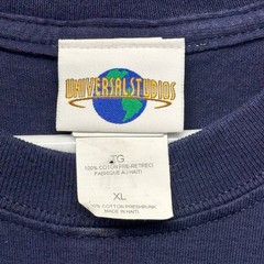Vintage Universal Studios Hollywood ET Movie Graphic Tee Navy Blue Mens XL
