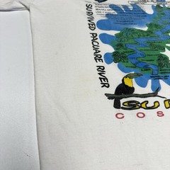 Vtg Paddle Hard Pepe Costa Rica T Shirt Mens L Pacuare River White Water Rafting