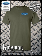 Ford Classic Blue Logo Crest T-Shirt – F150 Mustang – Official Licensed Product