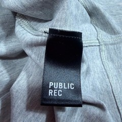 Public Rec Mens Long Sleeve Tee Large Pima Cotton Lyocell Heather Grey EUC