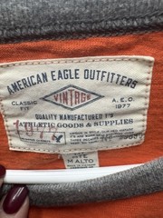 Y2K American Eagle Shirt Men’s Size Medium Embroidered Logo Graphic Distressed