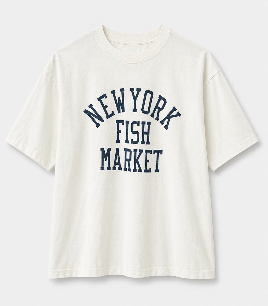 Chinatown Market Oversized New York Fish Market T-Shirt Off-White – Medium