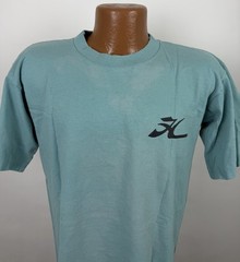 Vintage Hobie Shirt Mens Large Tight Fit 90s Surf T-shirt Windsurfing Vaporwave