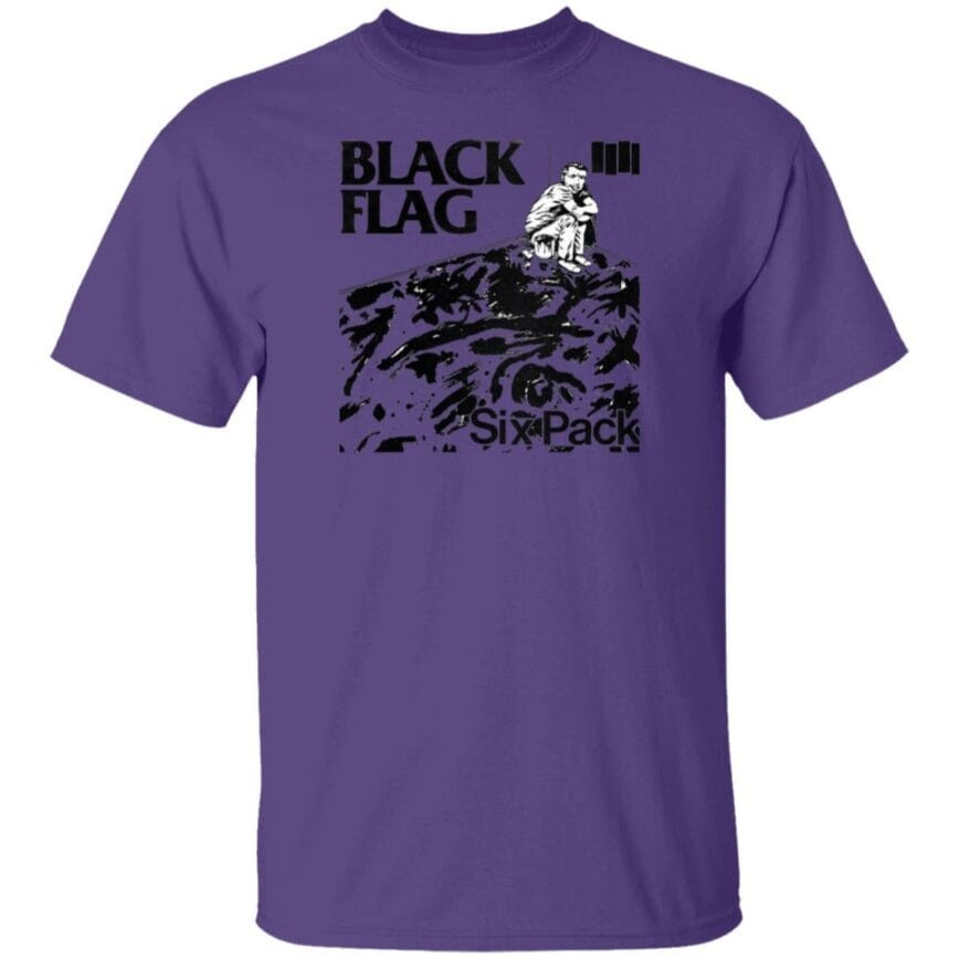 NEW BLACK FLAG Band Six Pack Heavy Cotton Purple S-5XL Shirt EN790