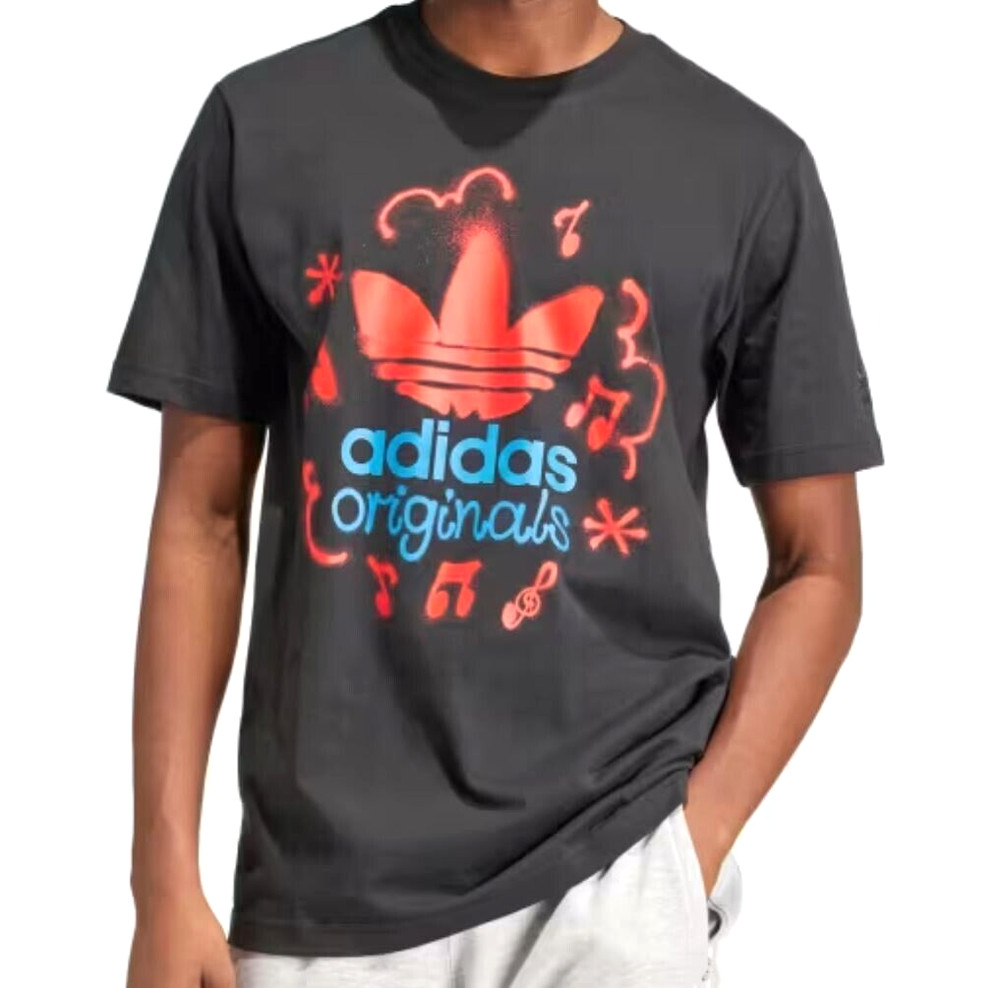 NEW MEN’S ADIDAS ORIGINALS MUSIC NOTES TREFOIL TEE SHIRT ~SIZE 2XL #IS0224