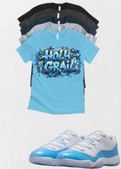 Jordan 11 Concord Holy Grail Matching T-Shirt | Custom Sneaker Match Tee
