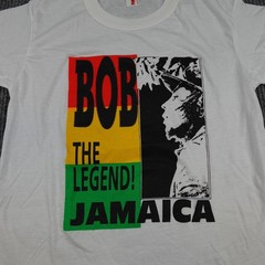 Vintage Bob Marley Legend Jamaica Shirt Mens Medium White Paper Thin 80s