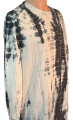Navy Yard Men’s Size Large Black/Gray/White Tie Dye Long Sleeve Shirt NWT