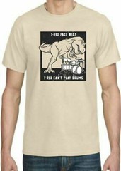 Adult DryBlend® T-Shirt – ( T-REX FAIL , CAN’T DRUM – HUMOR / NOVELTY)