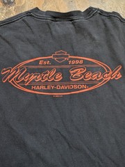 Vtg 90s Harley Davidson Myrtle Beach 1999 Black T Shirt XL – Made in USA