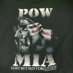 POW MIA TEE SHIRT You Are Not Forgotten- American Flag Military Black