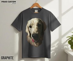 Custom Pet Portrait Comfort Tee Personalized Dog Cat Photo Shirt Unisex Gift