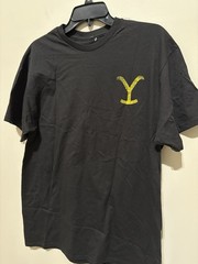 Yellowstone Dutton Ranch Montana Double Sided T-Shirt Men’s L Black NWOT