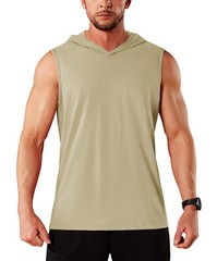 Men’s Casual Workout Hoodie Tank Gym Cotton Sleeveless Quick Dry Muscle T-Shirts