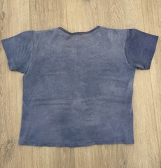vintage 40s Sunfaded Blue Iodex Graphic Baby Cropped Tee S-M 50s Shirt