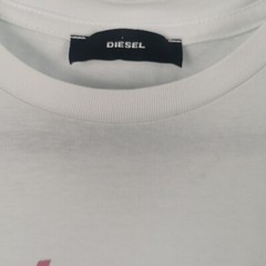 DIESEL Mens T Shirt White Retro Size 38″ XL But Fits Medium
